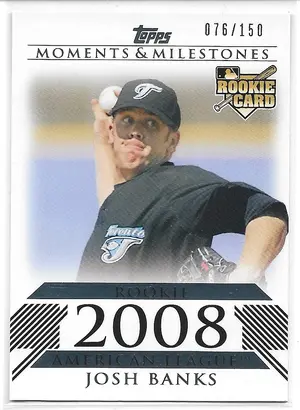 2008 Topps Moments & Milestones #175 Josh Banks RC (076/150)