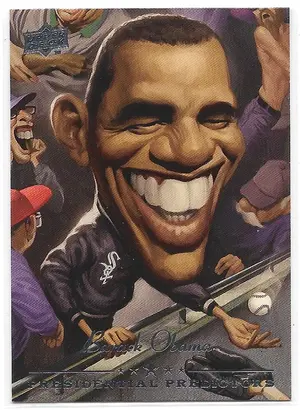 2008 Upper Deck Presidential Predictors #PP-4 Barack Obama & Jermaine Dye