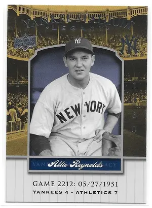 2008 Yankee Stadium Legacy Collection #2212 Allie Reynolds