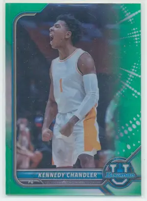 2021-22 Bowman University - Kennedy Chandler #96 Aqua Refractor Parallel 212/250