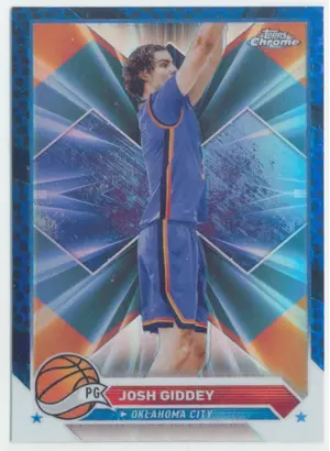 2023-24 Topps Chrome - Josh Giddey #74 Blue Basketball Refractor Parallel