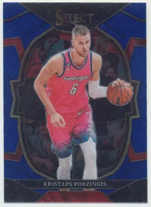 2022-23 Panini Select - Kristaps Porzingis #4 Concourse Blue Parallel