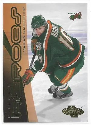 2000-01 UD Heroes #166 Marian Gaborik RC