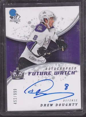 2008-09 Sp Authentic Future Watch #244 Drew Doughty #452-999 Auto Rc