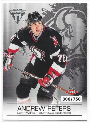 2003-04 Titanium Retail #104 Andrew Peters RC (306/750)