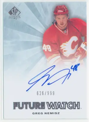 2011-12 SP AUTHENTIC - GREG NEMISZ #244 FUTURE WATCH 626/999