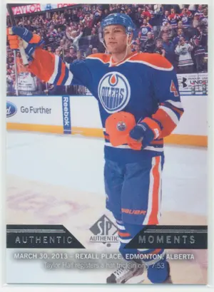 2013-14 SP AUTHENTIC - TAYLOR HALL #167 AUTHENTIC MOMENTS