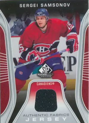 2006-07 SP GAME USED - SERGEI SAMSONOV #AF-SS AUTHENTIC FABRICS JERSEY