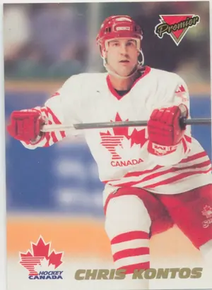 1993-94 O-PEE-CHEE PREMIER - CHRIS KONTOS #14 TEAM CANADA