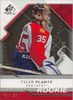 2008-09 SP GAME USED - TYLER PLANTE #190 ROOKIE 849/999