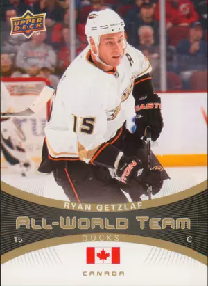 2010-11 UPPER DECK - RYAN GETZLAF #AW-26 ALL-WORLD TEAM
