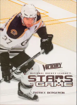 2010-11 VICTORY - PATRICE BERGERON #SOG-PB STARS OF THE GAME