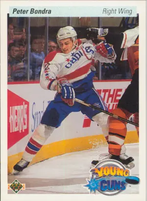 1990-91 UPPER DECK - PETER BONDRA #536 YOUNG GUNS