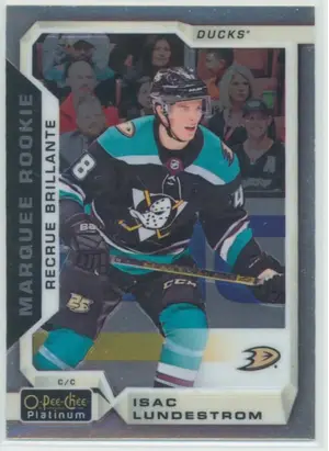 2018-19 O-PEE-CHEE PLATINUM - ISAC LUNDESTROM #159 MARQUEE ROOKIE