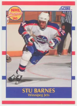 1990-91 SCORE - STU BARNES #391 RC