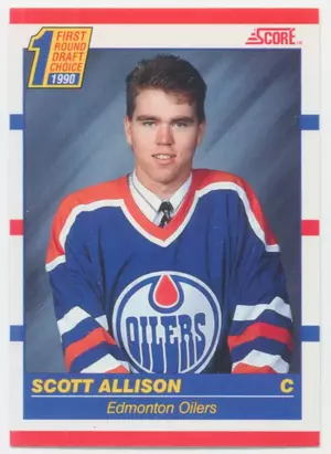 1990-91 SCORE - SCOTT ALLISON #424 RC