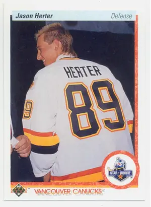 1990-91 UPPER DECK - JASON HERTER #325 STAR ROOKIE