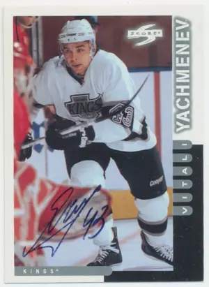 1997-98 SCORE - VITALI YACHMENEV #212 AUTOGRAPH