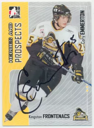2005-06 HEROES & PROSPECTS - CORY EMMERTON #292 AUTOGRAPH