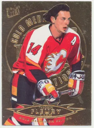 1995-96 FLEER ULTRA - THEOREN FLEURY #24 GOLD MEDALLION