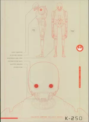 2016 Star Wars Rogue One - K-2SO Blueprints of Ships and Vehicles #BP2