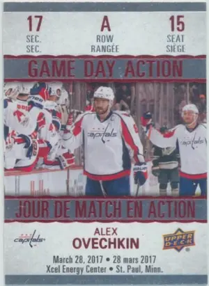 2017-18 TIM HORTONS - ALEX OVECHKIN #GDA-15 GAME DAY ACTION