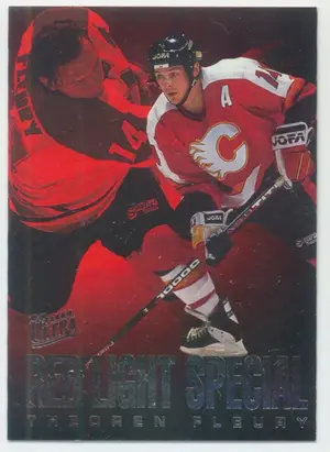1995-96 FLEER ULTRA - THEOREN FLEURY #2 RED LIGHT SPECIAL