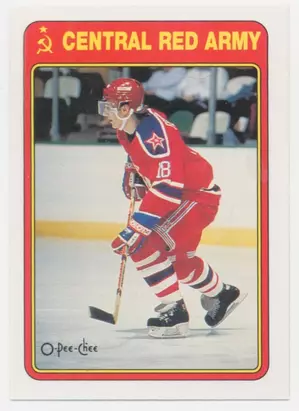 1990-91 O-PEE-CHEE - SERGEI FEDOROV #19R CENTRAL RED ARMY