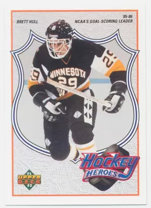 1991-92 UPPER DECK - BRETT HULL #3 HOCKEY HEROES