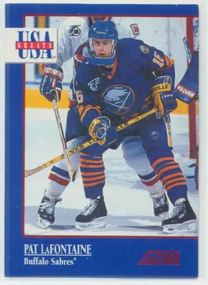 1992-93 SCORE - PAT LaFONTAINE #1 USA GREATS