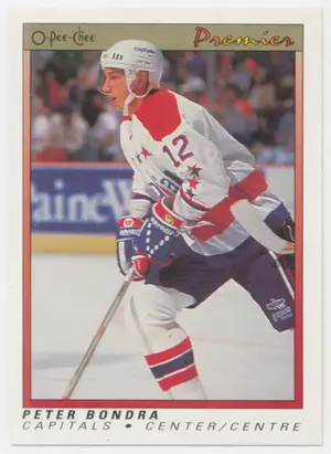 1990-91 O-PEE-CHEE PREMIER - PETER BONDRA #7 RC