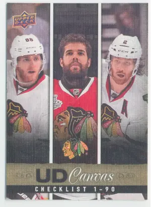 2013-14 UPPER DECK - PATRICK KANE/COREY CRAWFORD/DUNCAN KEITH #C90 CANVAS