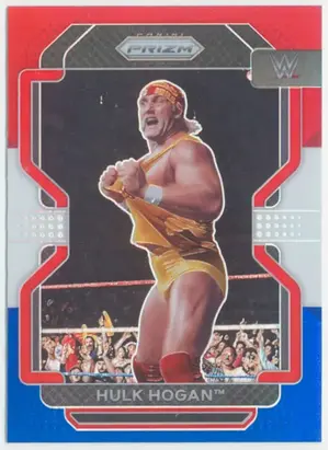 2022 Prizm WWE - Hulk Hogan #195 Red White & Blue Prizm Parallel