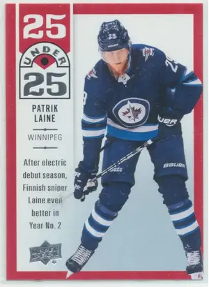 2018-19 UPPER DECK - PATRIK LAINE #U25-10 25 UNDER 25