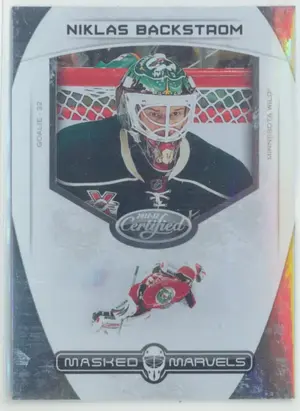 2011-12 PANINI CERTIFIED - NIKLAS BACKSTROM #16 MASKED MARVELS