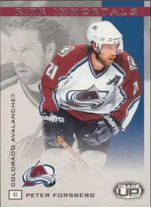 2003-04 HEADS UP - PETER FORSBERG #2 RINK IMMORTALS
