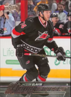 2015-16 UPPER DECK - JACCOB SLAVIN #469 YOUNG GUNS