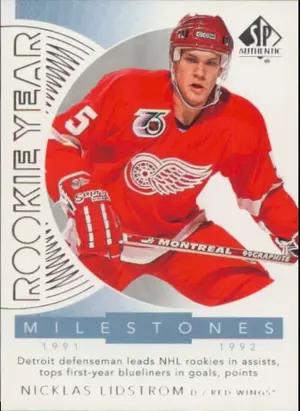 2017-18 SP AUTHENTIC - NICKLAS LIDSTROM #RYM-NL ROOKIE YEAR MILESTONES