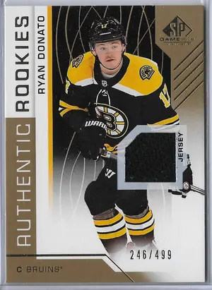 2018-19 SP Game Used (Authentic Rookies) Gold Jerseys #110 Ryan Donato (246/499)