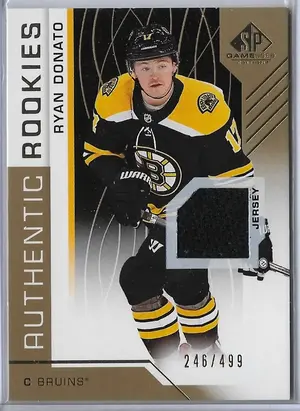 2018-19 SP Game Used (Authentic Rookies) Gold Jerseys #110 Ryan Donato (246/499)