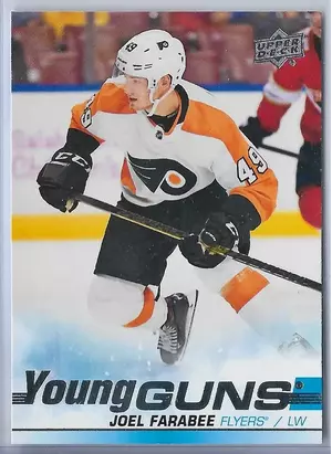 2019-20 Upper Deck #491 Joel Farabee RC (Young Guns)