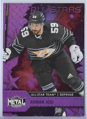 2020-21 Metal Universe Spectrum Purple #181 Roman Josi (All-Stars) (141/199)