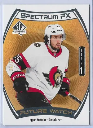 2021-22 SP Authentic Spectrum FX Gold (Future Watch Tier 1) #S-61 Egor Sokolov (36/50)