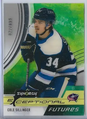 2021-22 Synergy Exceptional Futures #EF-CS Cole Sillinger (822/899)
