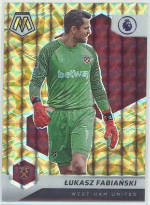 2021-22 Panini Mosaic Premier League - Lukasz Fabianski #84 Reactive Gold Mosaic Prizm Parallel