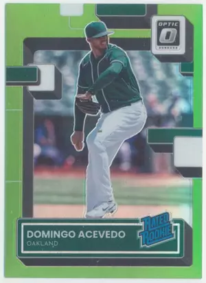 2022 Panini Donruss Optic - Domingo Acevedo #94 Rated Rookie Lime Green Prizm Parallel