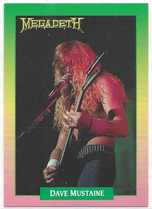 1991 Brockum Rock Cards #93 Dave Mustaine (Megadeth) *