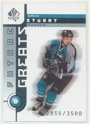 2001-02 SP AUTHENTIC - BRAD STUART #125 FUTURE GREATS 2855/3500