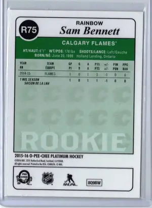 2015-16 OPC Platinum Rainbow Retro Sam Bennett