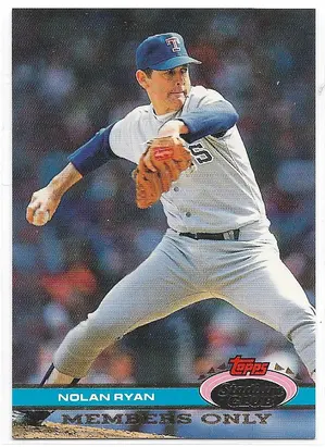 1991 Stadium Club Members Only #27 Nolan Ryan